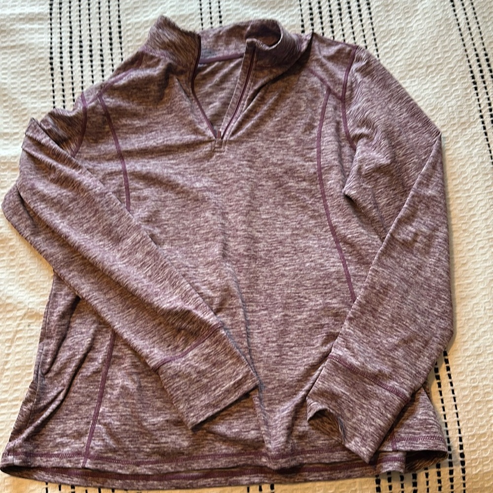 purple quarter zip danskin athletic jacket